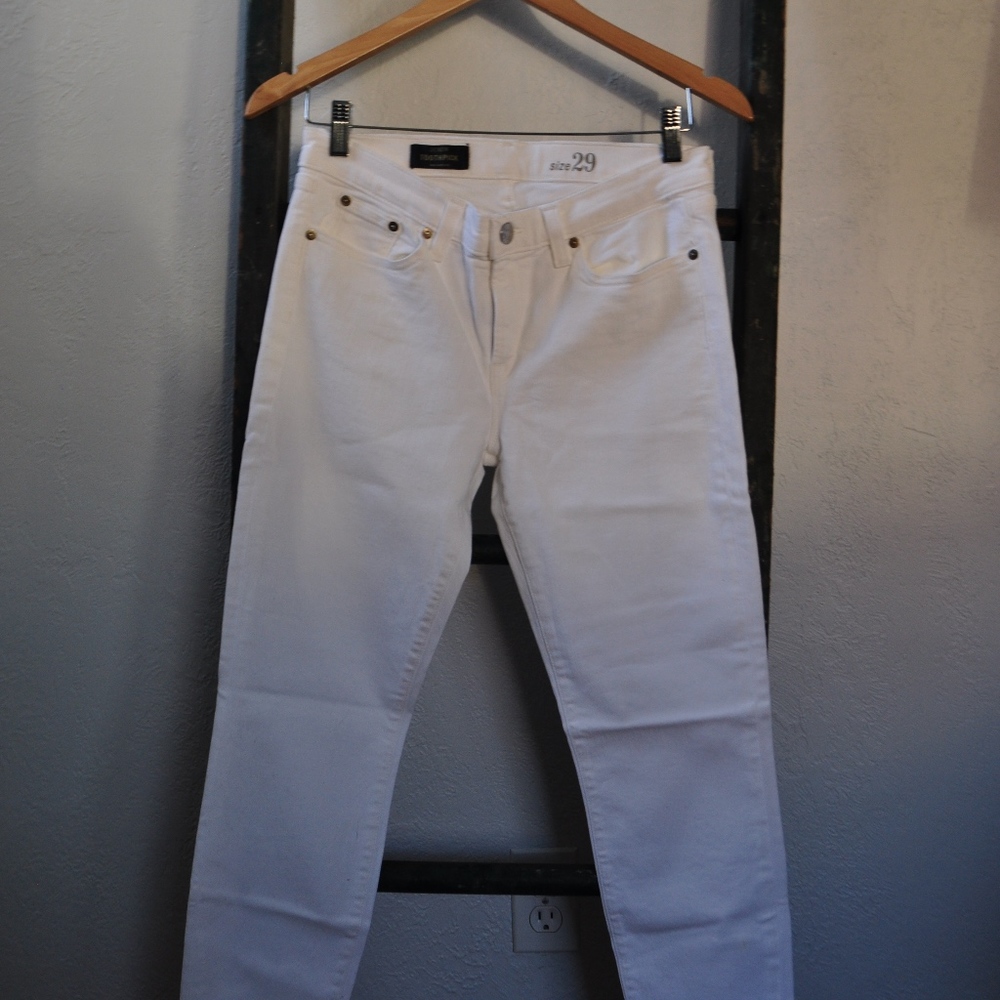 J.Crew White Denim Tookpick Jeans